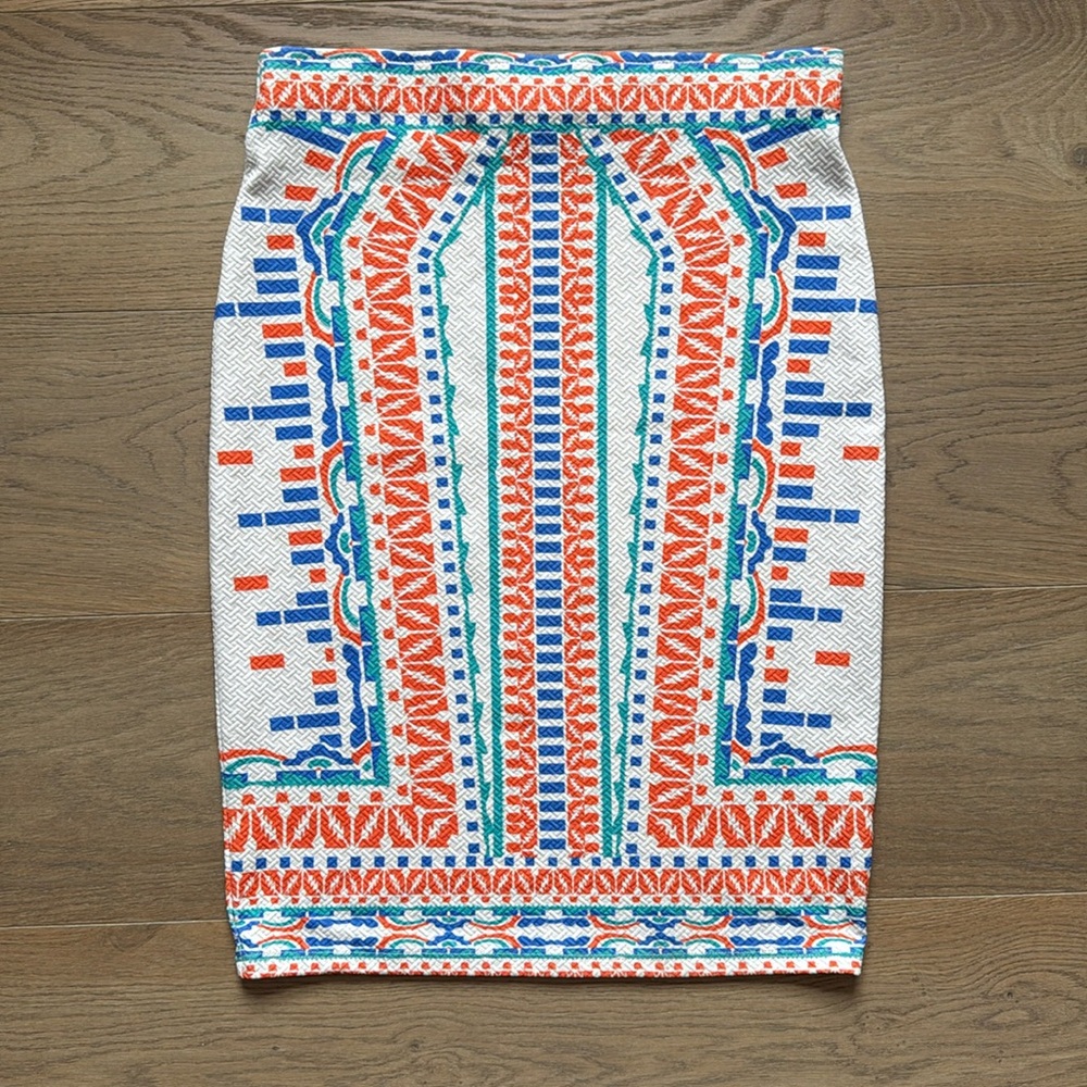 Multi-Colored Pencil Skirt